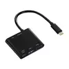 Hama adapter 3v1 (HDMI, 2x USB 3.1 in USB C), črn