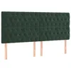 Vidaxl Vzglavje postelje temno zeleno 200x7x118/128 cm žametno