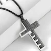 Ogrlica Spirit Cross - Črna KP38384