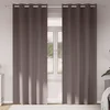 Zavjese za blackout s prstenovima 2 pcs Tamno smeđa