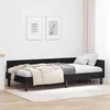 Kutni okvir kreveta s uzglavljem Crna 90 cm x 200 cm Baršun
