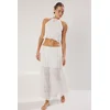 Trendyol Ecru Gathered Detail Blouse Skirt Set