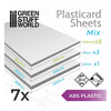 Plancha Plasticard Lisa MIX - PACK x7 / ABS Plain Sheet MIX - PACK x7