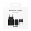 SAMSUNG hišni polnilec Super Fast Charge EP-T4511XBE 45W + kabel EP-DX510 TYPE C črn - original (EU Blister)