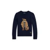 Otroški bombažen pulover Polo Ralph Lauren mornarsko modra barva, 313978870001