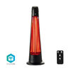 Nedis HTPA21BKW - Spoljni grejač SmartLife 600/1200W/230V Wi-Fi Tuya IP24