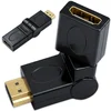 Qoltec adapter HDMI A moški | HDMI A ženski | kotni | vrtljiv