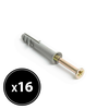 Zidni vložek + vijak - 6 x 40 mm - 16 kosov/paket