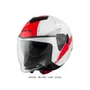 Kaciga za motor veličina L-MVX 59-60 cm 852 Jet Open Face dupli vizir bela crvena