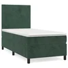 Box spring krevet s madracem tamnozeleni 90x190 cm baršunasti