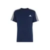 ADIDAS SPORTSWEAR Majica Essentials 3-Stripes Single Jersey Left Chest Branded modra / bela