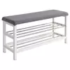 JYSK Bench EGESKOV w/shoe shelves metal/white