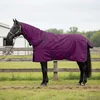 Pokrivač za konje Tamno zelena i crna 135 cm Poliester