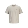 JACK & JONES Majica JJEArchive ecru/čokolada