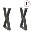 Vidaxl Noge za jedilno mizo 2 kosa antracit 60 x (72-73,3) cm jeklo