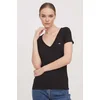 Kratka majica Tommy Jeans ženska, črna barva, DW0DW17385