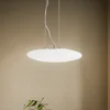 Lindby LED obesna svetilka Gunda, bela, steklo, O 47 cm, z možnostjo zatemnitve - Dnevna soba/jedilnica - Sodobni - opalno bela, krom, satinirani nikelj