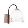 Kolarz A1352.61.Au.100-Zidna lampa NONNA 1xE27/60W/230V jelenji hrast/bela/zlatna
