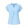 REGINA FASHION Bluza Blouse with button svetlo modra