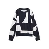 TOM TAILOR DENIM Majica mornarska/bela