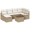 Set sofe 7 pcs Bež poliratan