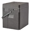 Toplotno izolirana posoda Cambro Cam GoBox za pijače, polnjenje od zgoraj, s trakom, 35 l, črna