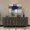 Hanah Home Konzolni sto Tean, 150x75x35 cm, Antracit-zlatne boje