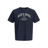 JACK & JONES Majica JJEDENVER temno modra / bela