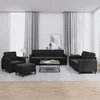 4-dijelni set sofa crni baršunasti
