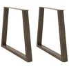 Noge za blagovaonski stol V-oblik 2 kom Prirodni čelik 80 x (72-73,3) cm Čelik