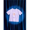 Sinsay - Pamučna oversize majica s printom Cinderella - ljubičasto