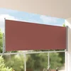Vidaxl Zložljiva stranska tenda za teraso 140x300 cm rjava