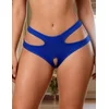 HLAČKE Z ODPRTINO Ohyeah P5377 Blue - odprto mednožje, modra barva