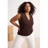 Trendyol Curve Ženska bluza Tbbss26Af00050, Braon