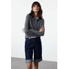 Trendyol Anthracite Wool Polo Neck Knitted Sweater