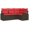 vidaXL vidaXL Vrtna sedežna garnitura Rjava poli ratan, (5000144840)