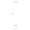 Luster na sajli FUNDA 3xE27/15W/230V bež