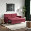 Krevet-sofa na razvlačenje Vinska crvena Tkanina