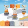 [pacza][1] Mehke senzorične kocke za dojenčke Koala Pyramid 13 kosov Z972