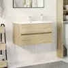 Ormarić za umivaonik boja hrasta sonome 80x38,5x45 cm iverica