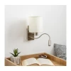Brilagi - LED zidna lampa NUBILA 1xE27/25W/230V+LED/3W mat hrom/krem