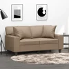 Vidaxl vidaXL Dvosed z blazinami, kapučino, 120 cm, umetno usnje