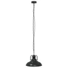 Vidaxl obesek svetilka E27 črna O 31 cm železo