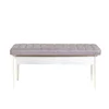 Hanah Home Trpezarijska klupa Vina Bench 110x48x40cm Belo-Lavanda
