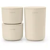 BRABANTIA 3-delni set lončkov za kopalnico ReNew, bež 223501