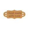 Obliž HAND MADE WITH LOVE papir - komplet 6 kosov - 40x17 mm