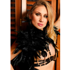 Kinky Diva Feather Shoulder Wrap Black