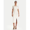 Patrizia Pepe Cocktail obleka 8A1596/A701-W409 Écru Regular Fit