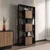 Hanah Home Polica za knjige Monaco, 85x176x20 cm, Crna