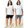 Trendyol Curve 2-Pack Black-Gray Biker Knitted Leggings